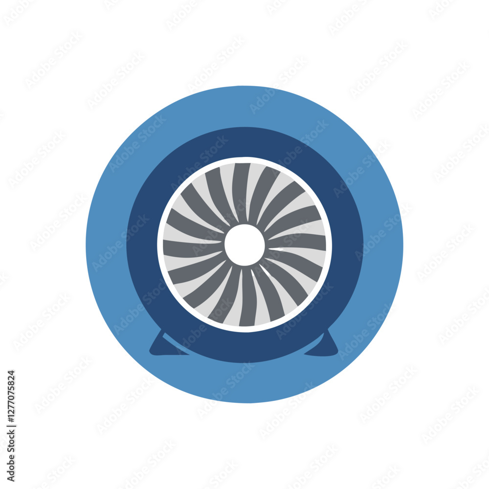 Jet Engine Icon for Aircraft Performance Jet Engine Icon for Aircraft Performance