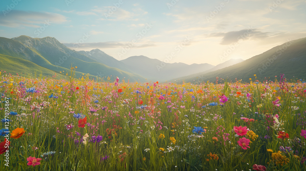 Fototapeta premium meadow with flowers