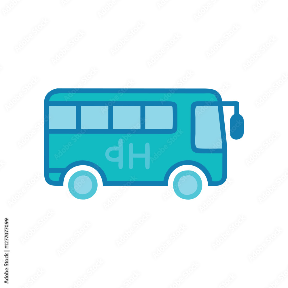 Hydrogen Bus Icon for Clean Transport Hydrogen Bus Icon for Clean Transport