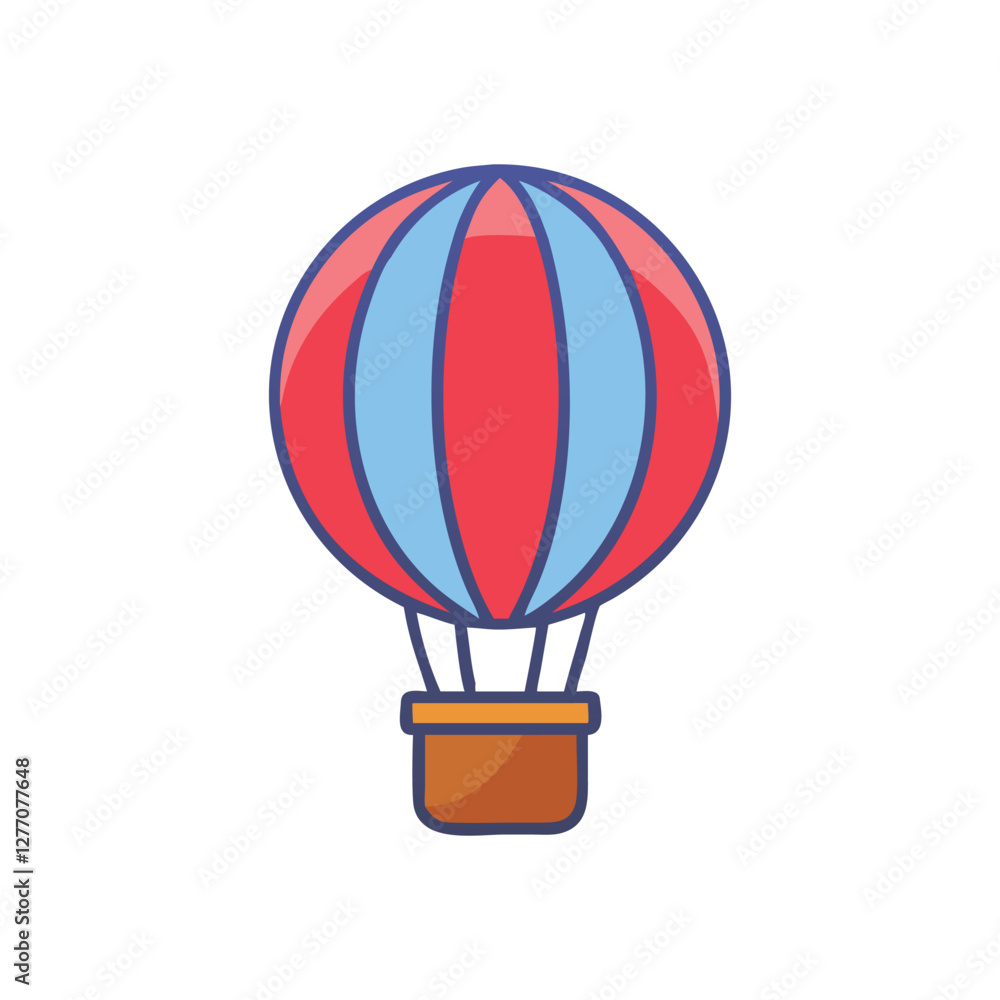 Fototapeta premium Vector Icon of Hot Air Balloon for Tours