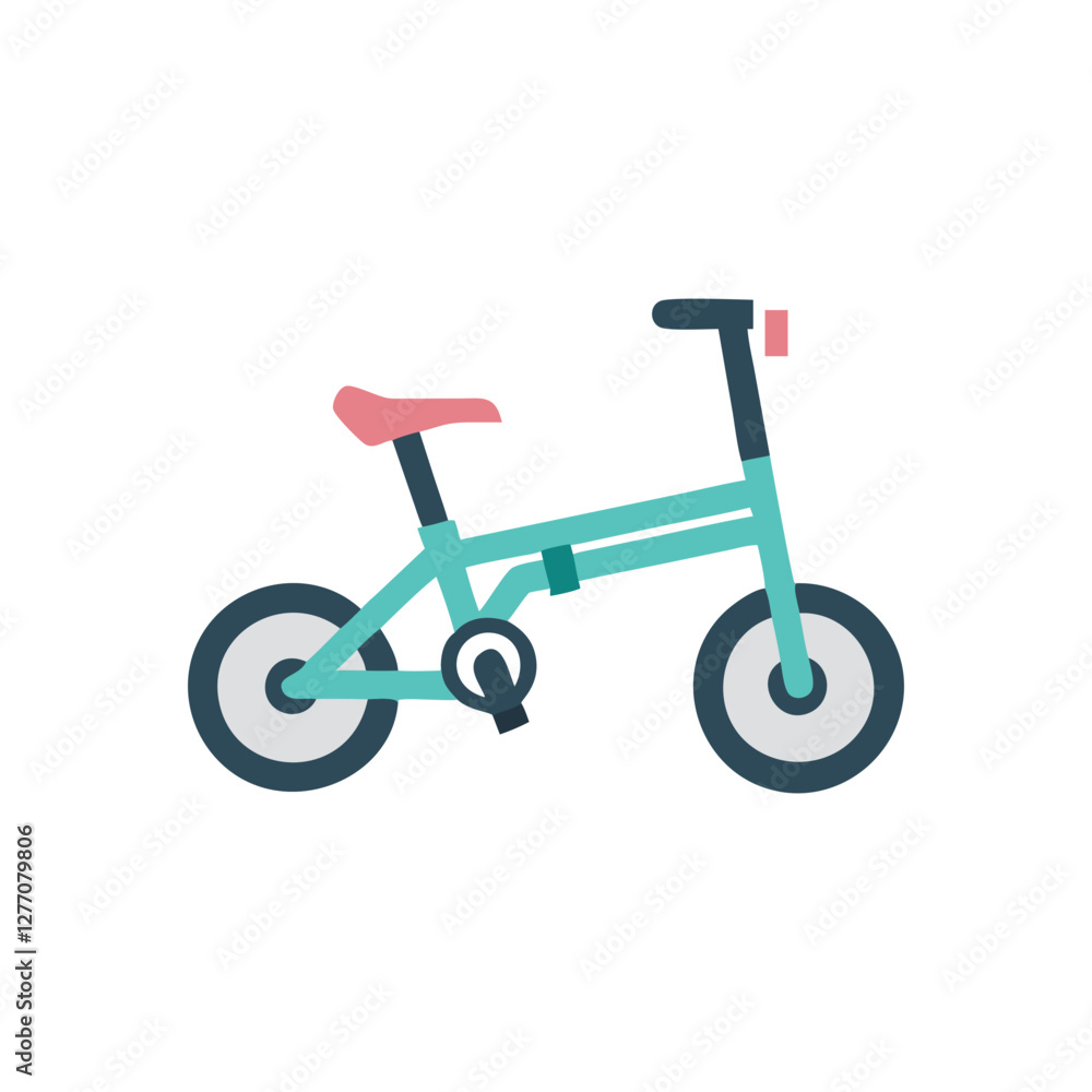  Vector Icon of Folding Bicycle for Commuters