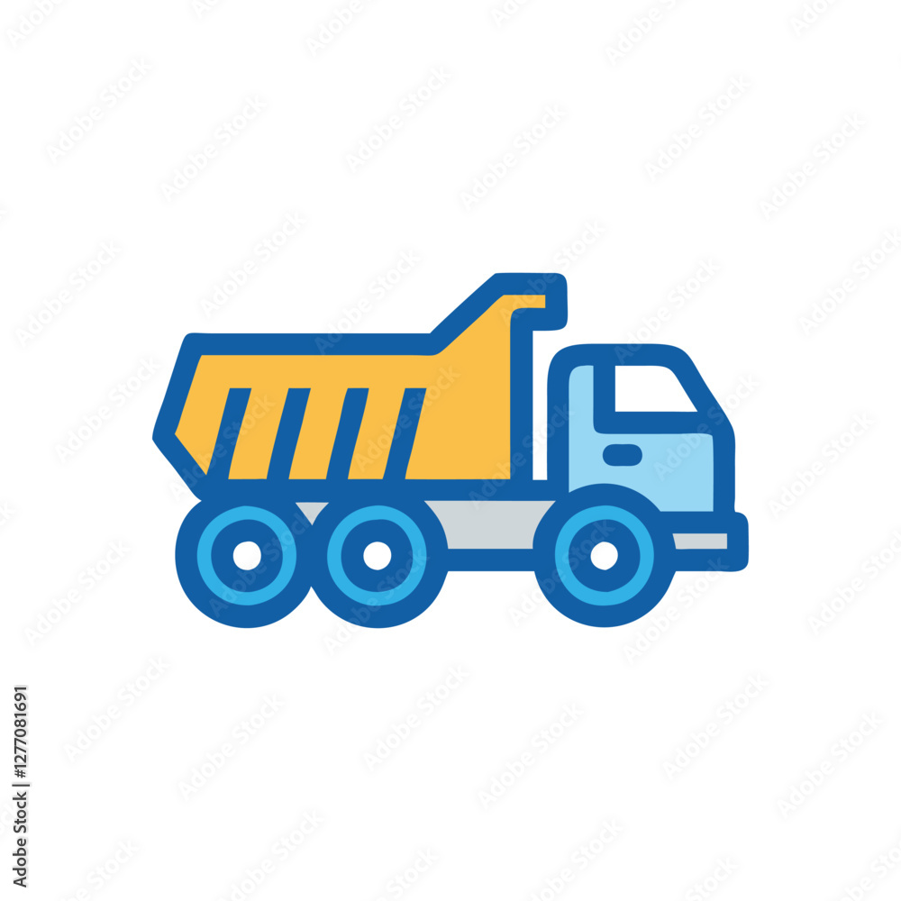 Fototapeta premium Dump Truck Icon for Earth Moving