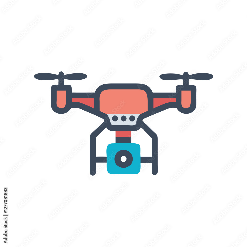 Vector Icon of Drone for Videography Vector Icon of Drone for Videography