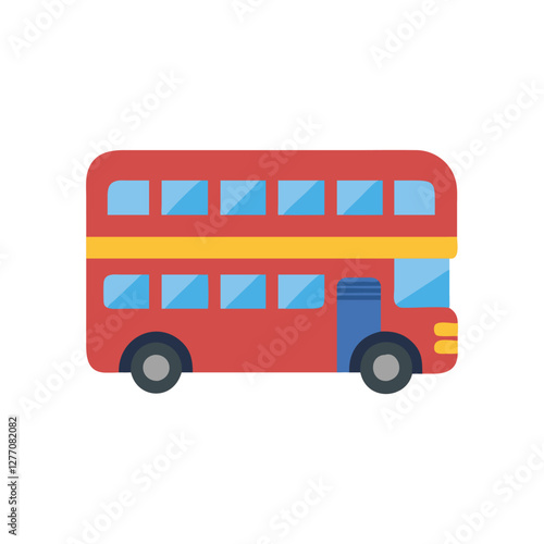  Vector Icon of Double-Decker Bus