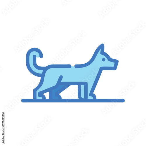  Stylized Dog Sled Icon for Winter Activities