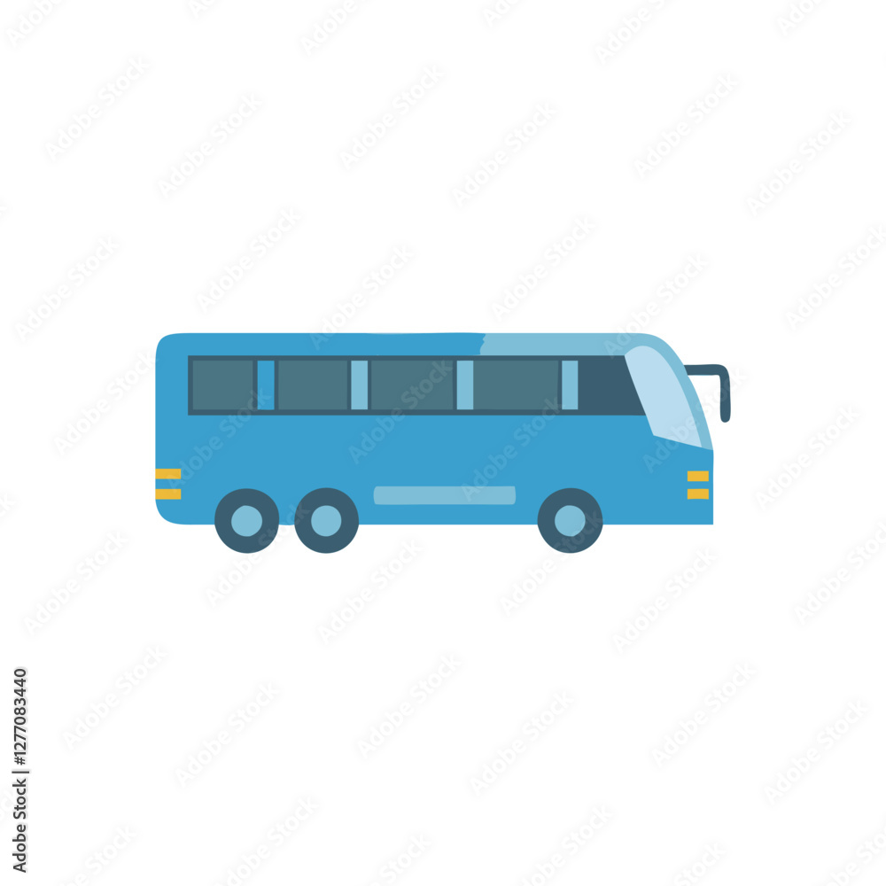 Stylized Coach Bus Icon for Travel Services Stylized Coach Bus Icon for Travel Services