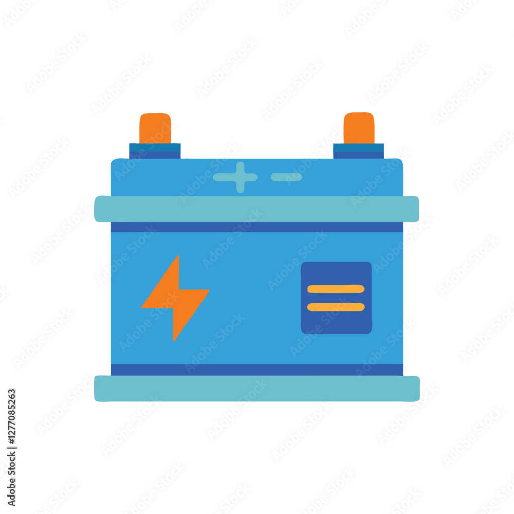 Vector Icon of Car Battery for Mechanics Vector Icon of Car Battery for Mechanics