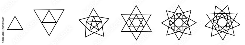 Geometric Expansion: From a Simple Triangle to a Complex Star Structure Geometric Expansion: From a Simple Triangle to a Complex Star Structure