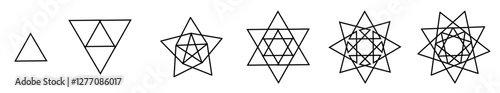 Geometric Expansion: From a Simple Triangle to a Complex Star Structure