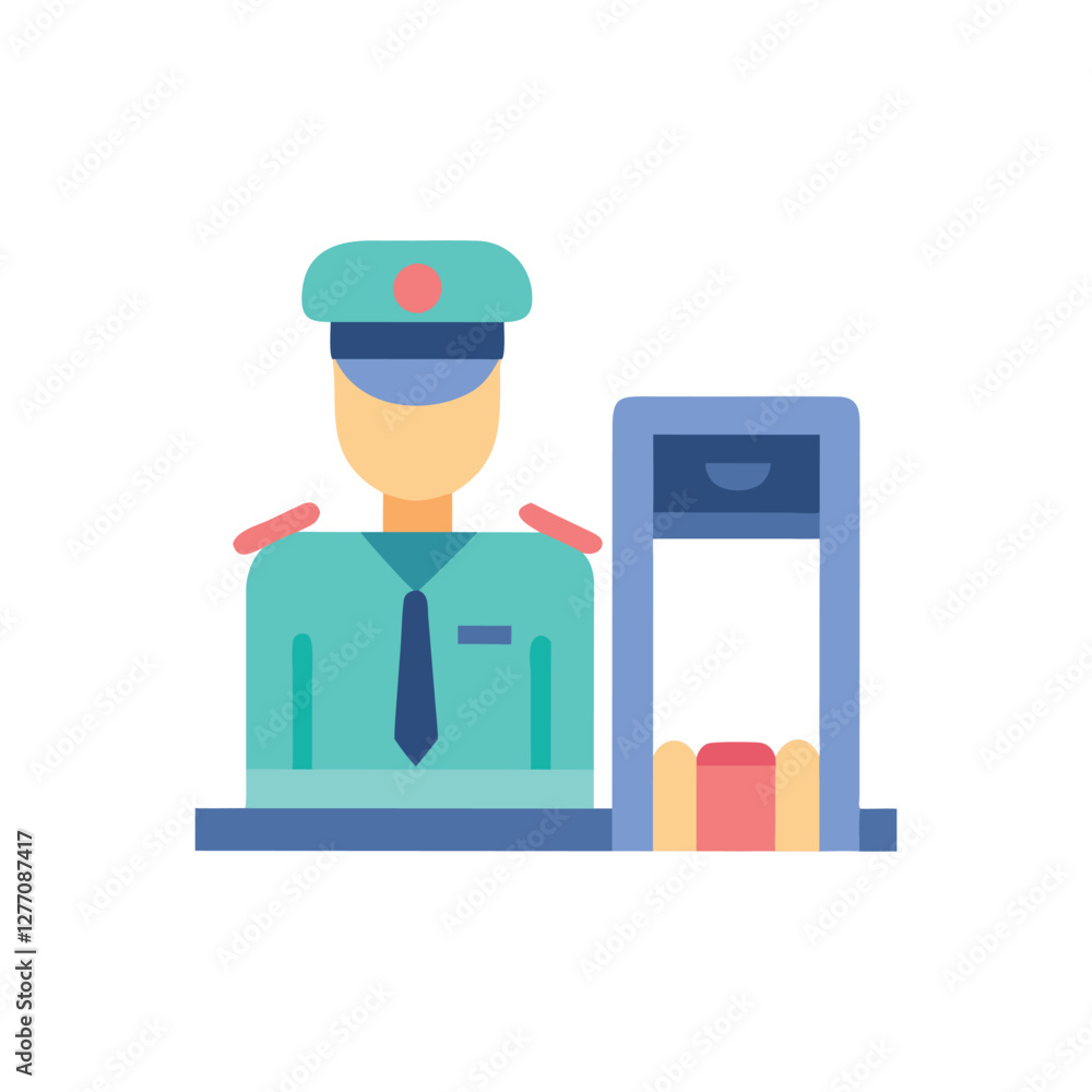 Airport Security Check Icon Design Airport Security Check Icon Design