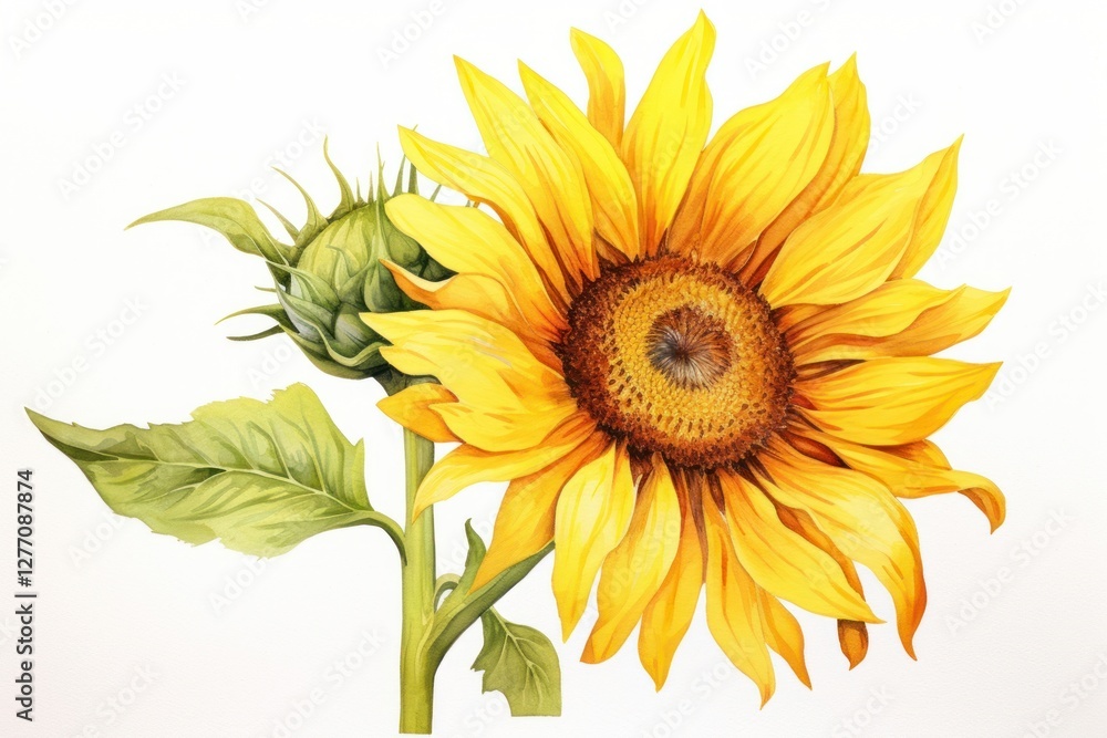 Fototapeta premium Sunflower plant inflorescence creativity.