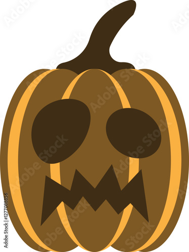 illustration of jack o lantern pumpkin halloween