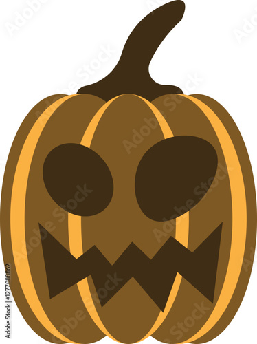 illustration of jack o lantern pumpkin halloween