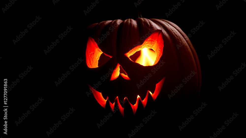 intricately carved glowing halloween pumpkin intricately carved glowing halloween pumpkin