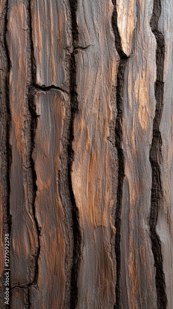 Detailed closeup of a tree trunk featuring earthy brown paint illustrating natures organic textures Detailed closeup of a tree trunk featuring earthy brown paint illustrating natures organic textures
