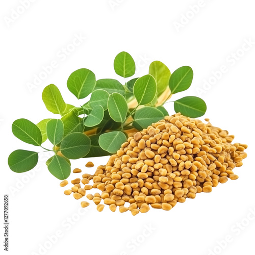 Fenugreek isolated on white