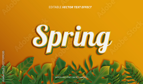 spring editable text effect