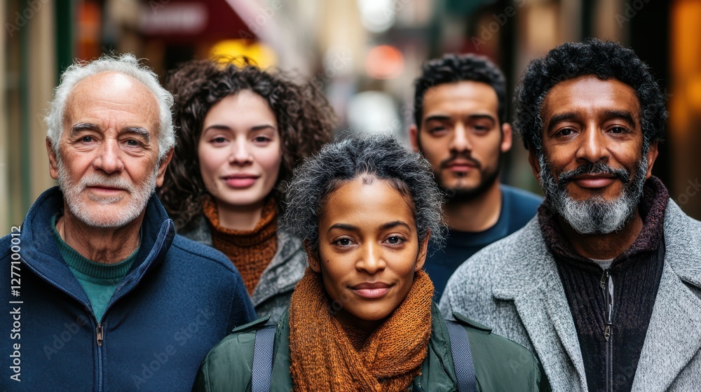 A diverse group of individuals gathers closely on the street, engaged in conversation and enjoying each other's company in a vibrant urban setting. A diverse group of individuals gathers closely on the street, engaged in conversation and enjoying each other's company in a vibrant urban setting.