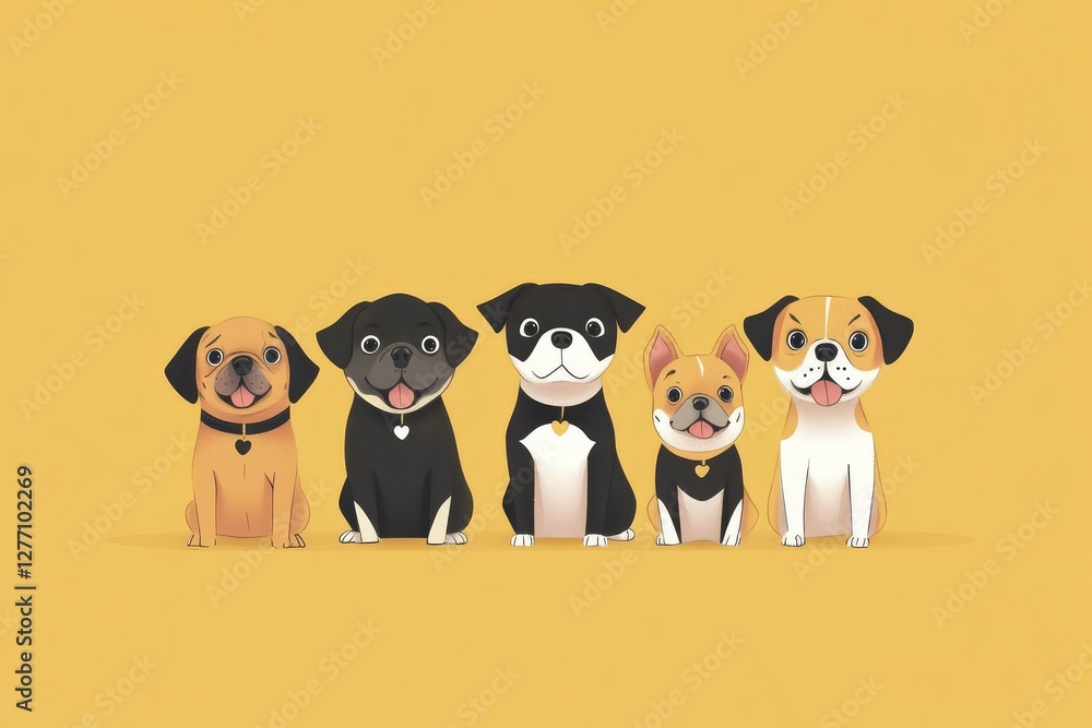 Obraz premium chilguy dogs cute vector stule minimalism