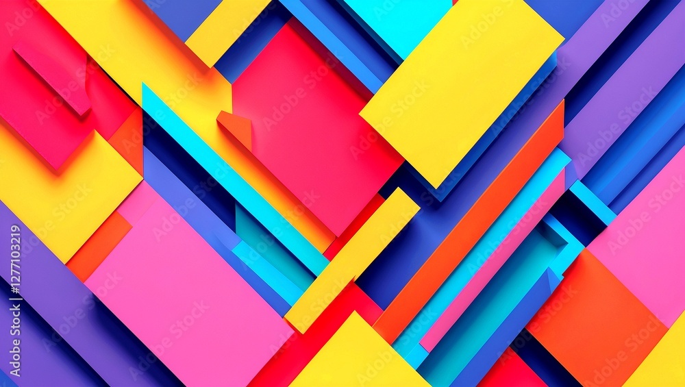 Dynamic geometric pattern in bold colors Dynamic geometric pattern in bold colors