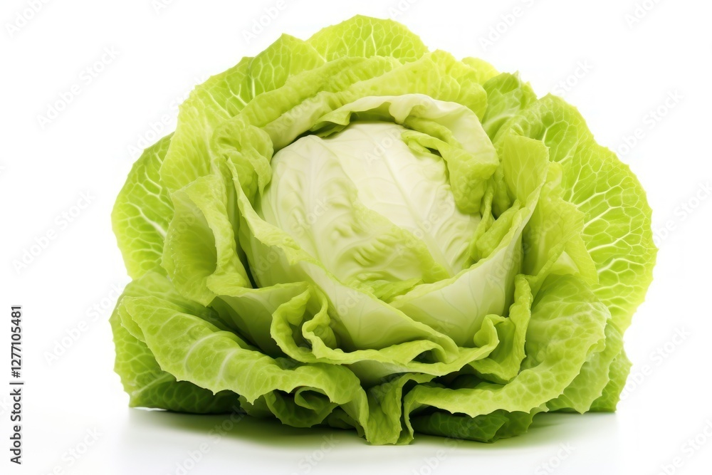 Obraz premium Iceberg lettuce cabbage vegetable plant food.
