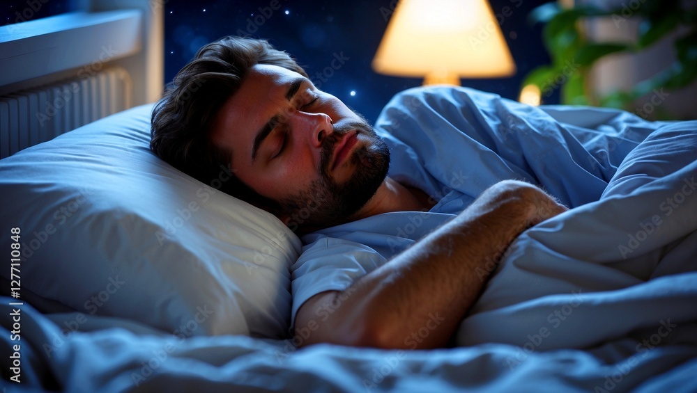 Peaceful night sleep embracing serenity and relaxation Peaceful night sleep embracing serenity and relaxation