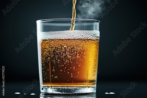 Wallpaper Mural A glass of beer is being poured, showcasing the rich golden liquid and frothy head, capturing the essence of a refreshing beverage experience. Torontodigital.ca