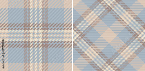 Check tartan fabric of texture pattern textile with a seamless vector background plaid.