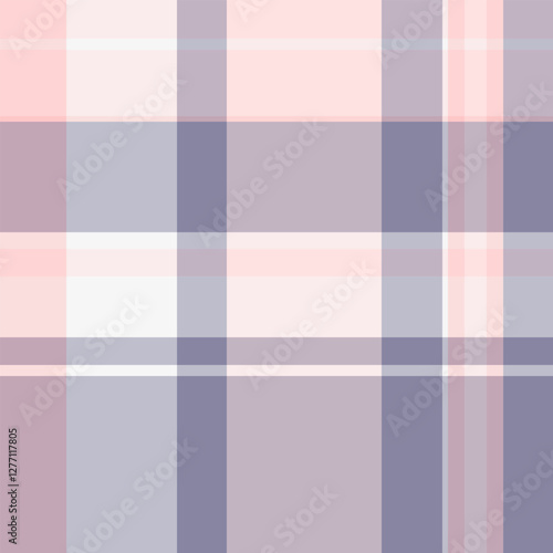 Subtle pastel plaid pattern.  Soft pink, lavender, and grey hues create a calming, versatile design perfect for backgrounds, textiles, or website designs.