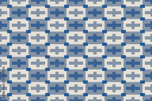 seamless pattern with blue squares