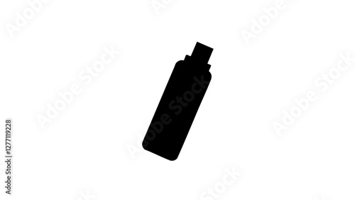 Silhouette of USB stick on white background, digital symbolism