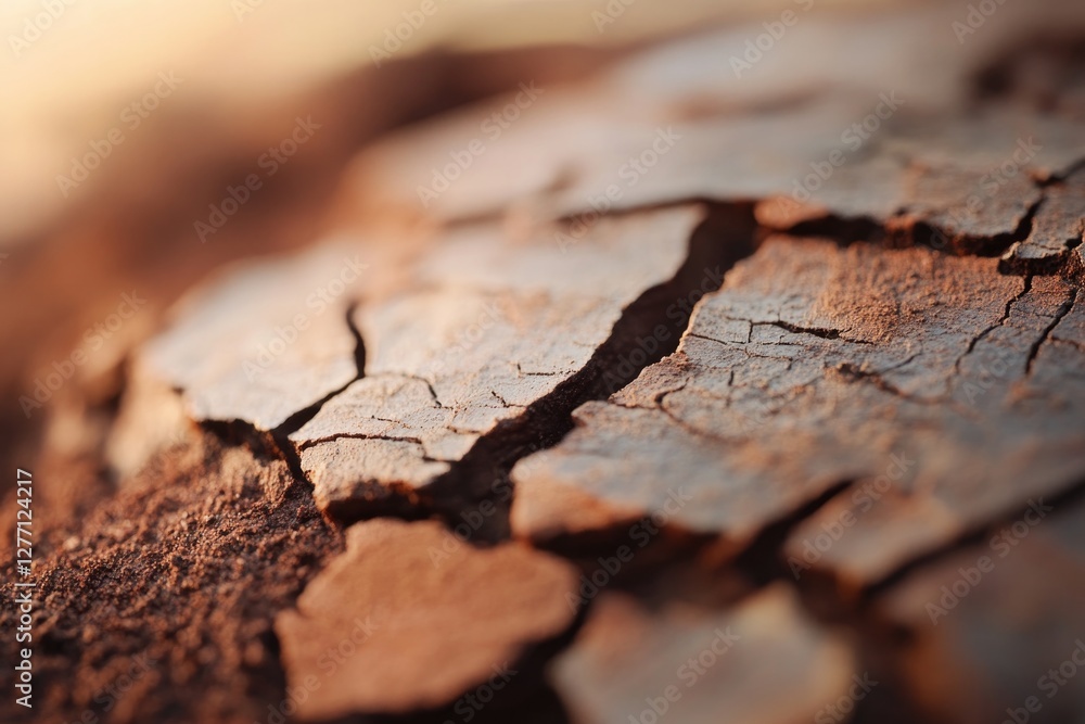 Textured surface reveals intricate cracks and earthy tones, show Textured surface reveals intricate cracks and earthy tones, show