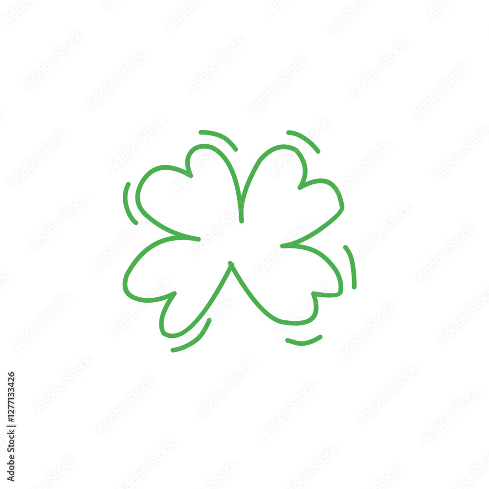 st patrick leaf line doodle st patrick leaf line doodle