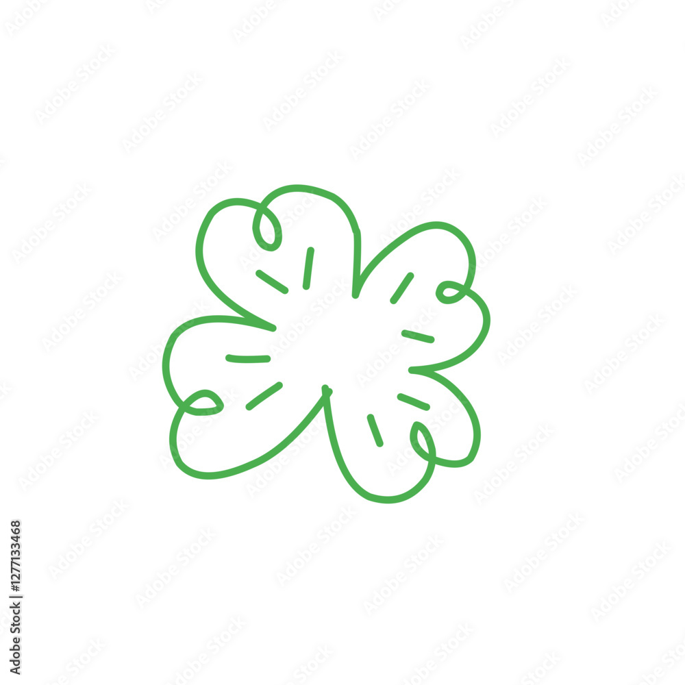 st patrick leaf line doodle st patrick leaf line doodle
