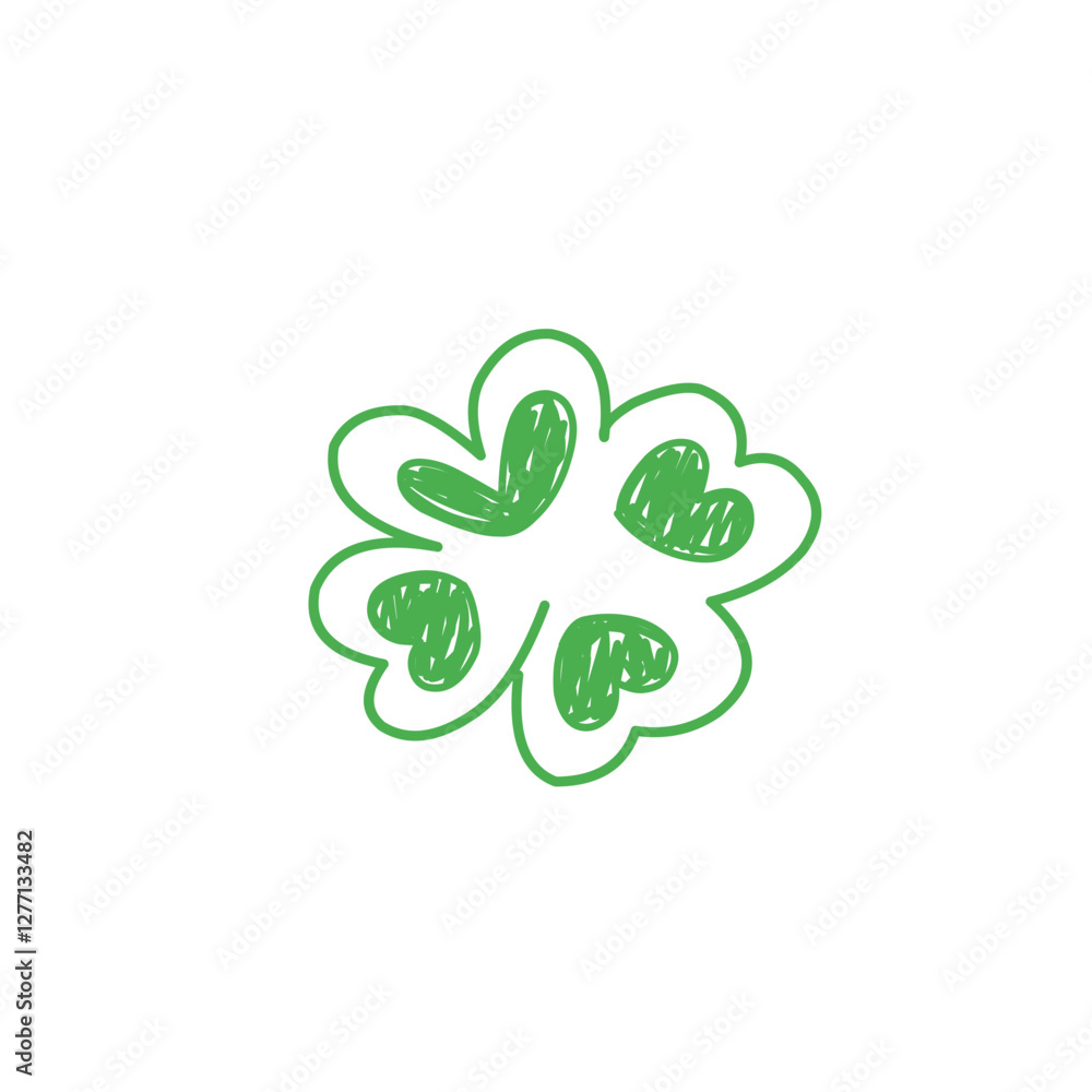 st patrick leaf line doodle st patrick leaf line doodle