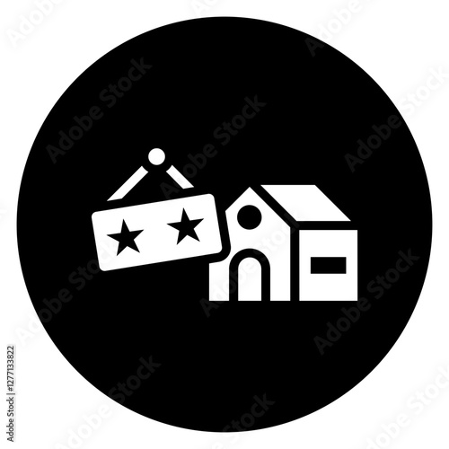 Inverted Bold Circle Real Estate Feedback Glyph