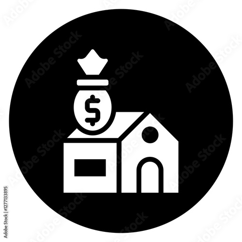 Inverted Bold Circle House Money Glyph