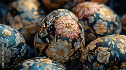 Wallpaper Mural Close-up of Easter eggs with floral patterns Torontodigital.ca