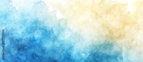 Abstract Watercolor Sky Transition