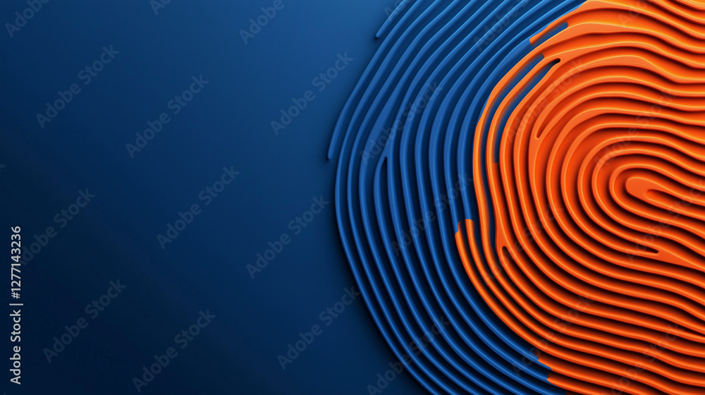 Abstract Blue Orange Fingerprint Background Abstract Blue Orange Fingerprint Background
