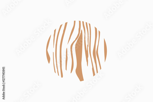 Wood Grain Vector Logo Premium