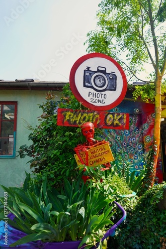 Photo allowed sign in christiania, Copenhagen, Denmark