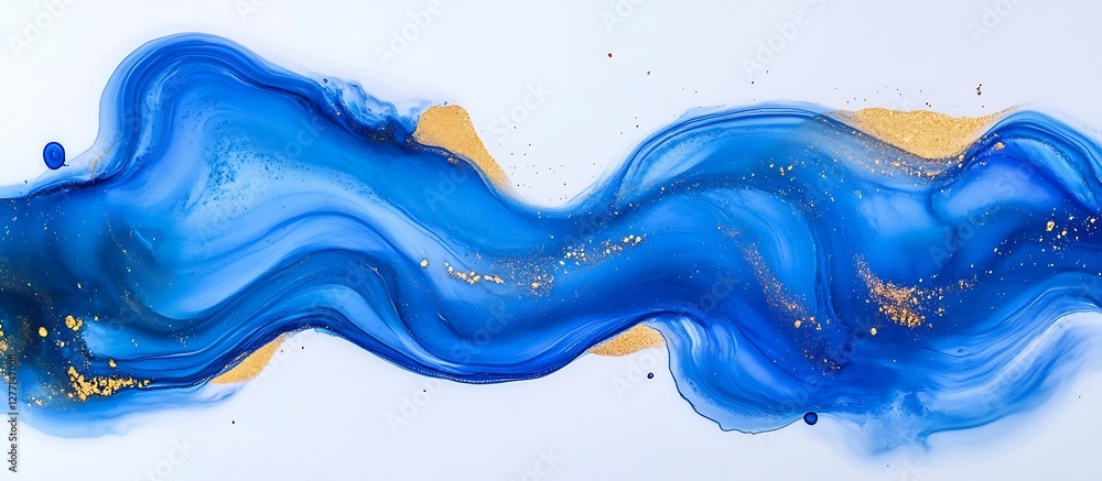 Abstract Blue and Gold Fluid Art (1) Abstract Blue and Gold Fluid Art (1)