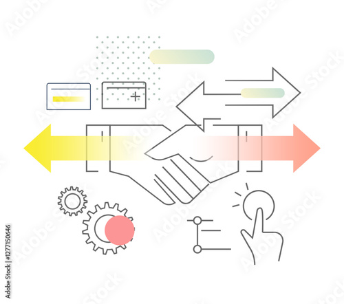 Business Agreement - Handshake - Stock Illustration