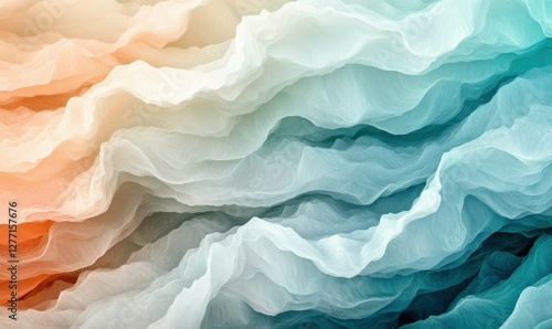 Wallpaper Mural Abstract pastel-colored waves blending seamlessly, soft gradients and fluid textures creating a dreamy and calming composition Torontodigital.ca