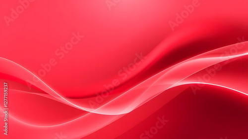 Smooth flowing red silk fabric with soft waves and elegant texture photo