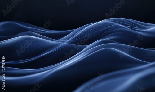 Wallpaper Mural Artistic abstract blue texture resembling ocean waves, with subtle white highlights and deep indigo tones for a calming effect Torontodigital.ca