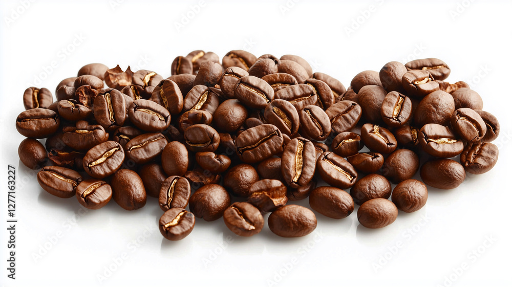 Obraz premium Coffee beans isolated on white background