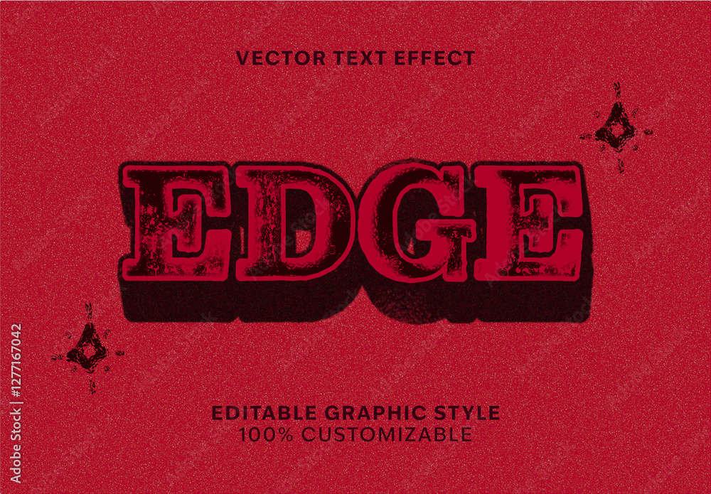 Red and Black Grunge Rough Distressed Text Effect Stock Template ...