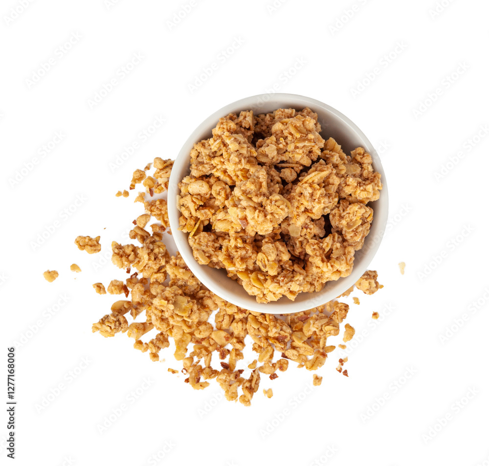 Granola, Muesli Breakfast, Crunchy Cereal Breakfast, Oatmeal Muesli with Seeds and Grains, Healthy Diet Granola, Muesli Breakfast, Crunchy Cereal Breakfast, Oatmeal Muesli with Seeds and Grains, Healthy Diet